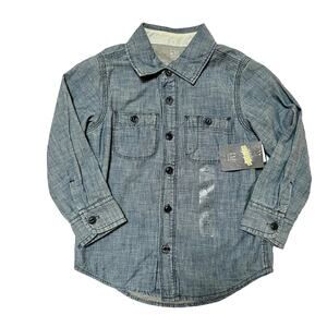 NWT Gap Lined Denim Shirt Shacked Size 4